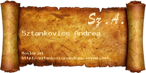 Sztankovics Andrea névjegykártya